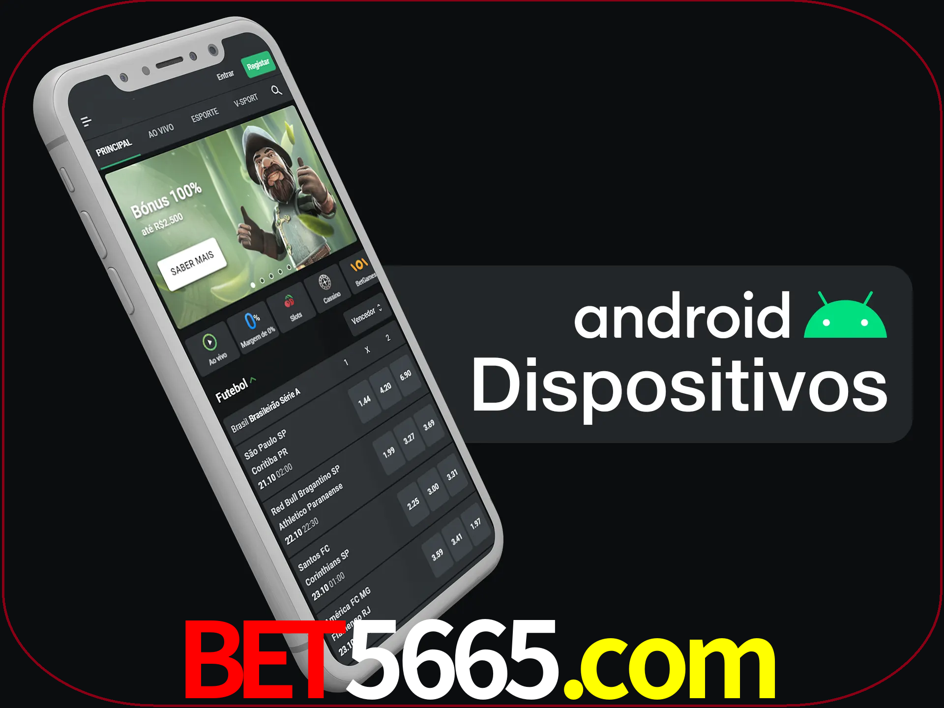 O aplicativo suporta a maioria de todos os dispositivos Android.